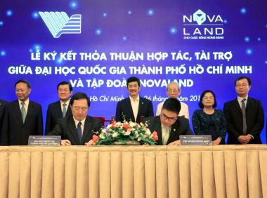 QUỸ PHÁT TRIỂN ĐẠI HỌC QUỐC GIA TP.HCM TIẾP NHẬN 10 TỶ ĐỒNG TÀI TRỢ TỪ  TẬP ĐOÀN NOVALAND